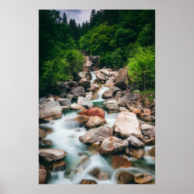 Schöner Fluss im Frühjahr Poster (Vorne)