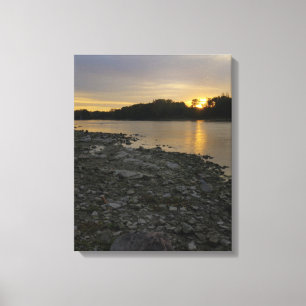 Schöner Fluss Sunrise Leinwanddruck