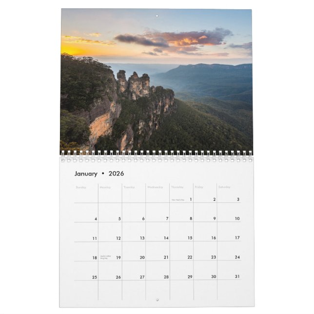 Schöner Foto-Kalender Sydney und blaue Berge Kalender (Jan 2026)