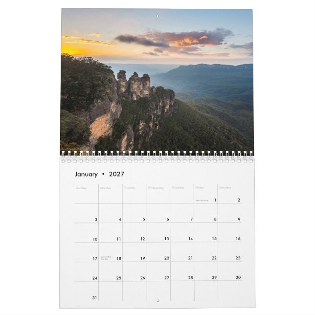 Schöner Foto-Kalender Sydney und blaue Berge Kalender (Jan 2027)