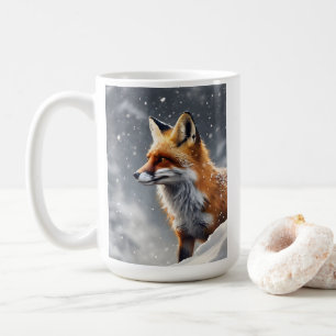 Schöner Fox im Schnee Kaffeetasse