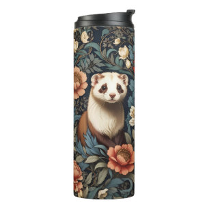Schöner Frettchen William Morris Inspiriert Thermosbecher