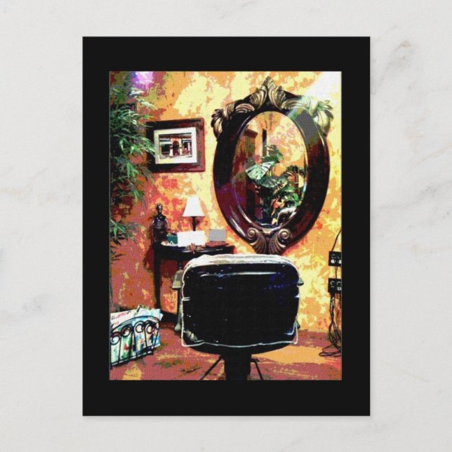 Schöner Friseur Postkarte (Vorderseite)