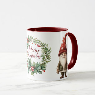 Schöner froher Weihnachtsgnome Tasse