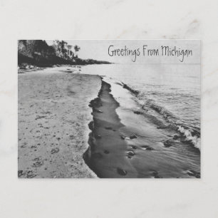 Schöner Frühlingssee Michigan Shoreline Beach Postkarte