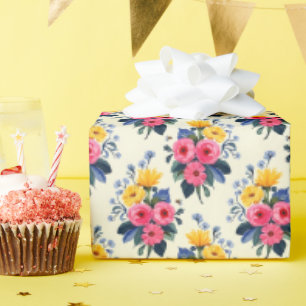 Schöner Frühlingsstrauß Geschenkpapier