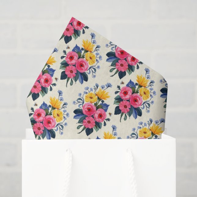 Schöner Frühlingsstrauß  Seidenpapier (Geschenktüte)