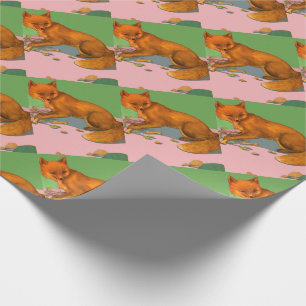 schöner Fuchsdruck Geschenkpapier