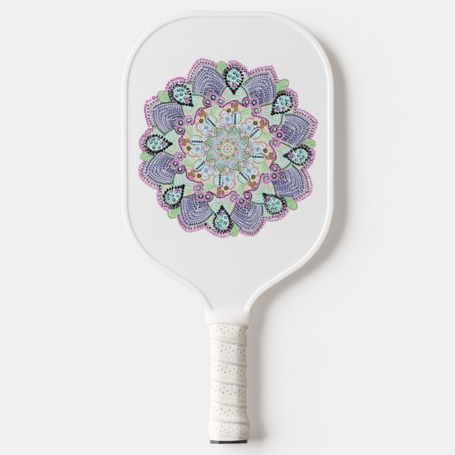 Schöner Garten Doily Mandala Art Pickleball Schläger (Vorderseite)
