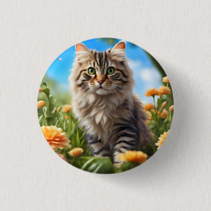 Schöner Garten für Katzen Button
