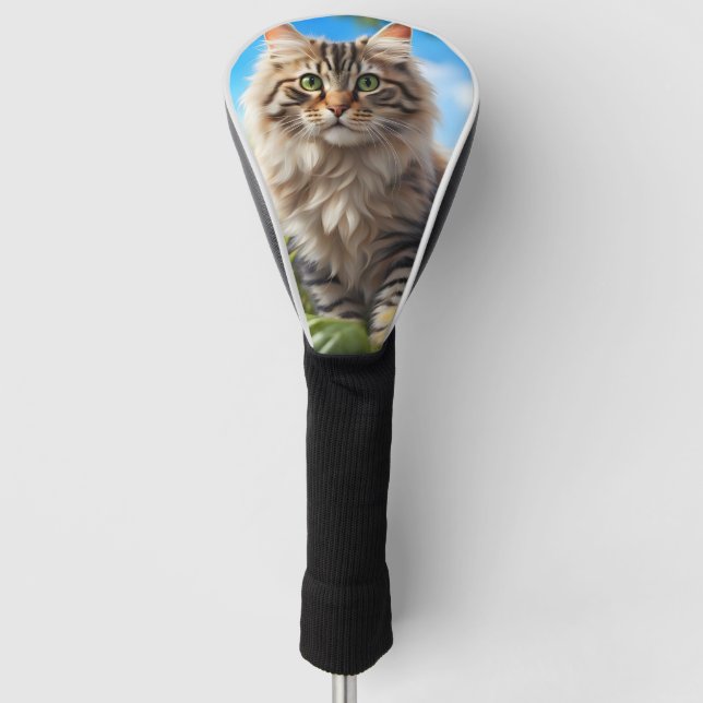 Schöner Garten für Katzen Golf Headcover (Vorderseite)