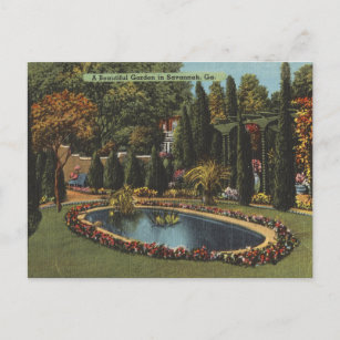 Schöner Garten in Savannah GA Postkarten