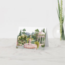 Schöner Garten mit Aquarellfarben, elegant Karte