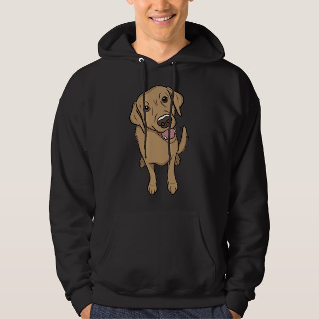 Schöner Gelbe Labrador Hoodie (Vorderseite)