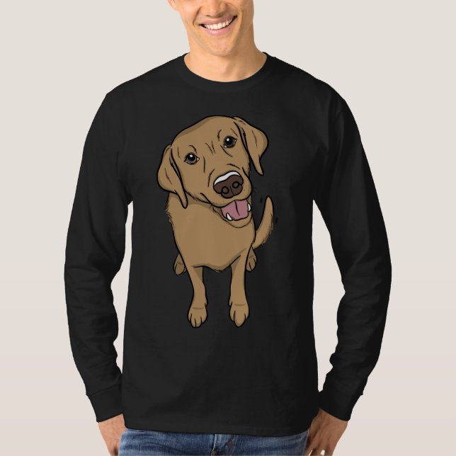 Schöner Gelbe Labrador T-Shirt (Vorderseite)