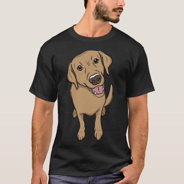 Schöner Gelbe Labrador T-Shirt (Vorderseite)