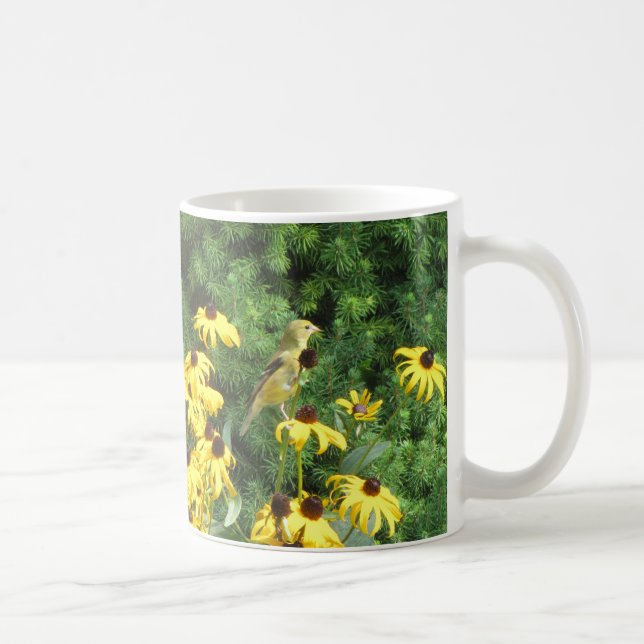 Schöner gelber Vogel-Kaffee-Cup Kaffeetasse (Rechts)
