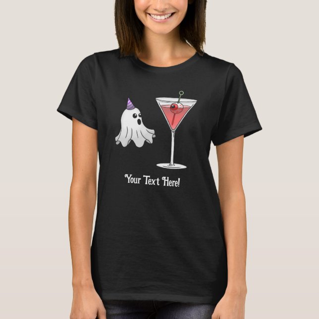 Schöner Ghost & Creepy Cocktail T-Shirt (Vorderseite)