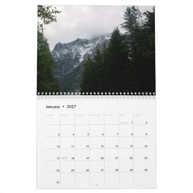 Schöner Glacier Nationalpark-Kalender Kalender (Jan 2027)