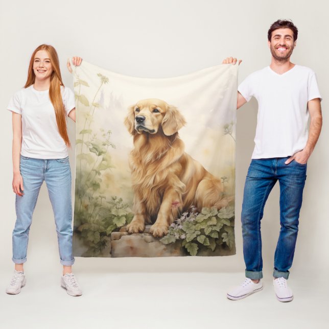 Schöner Golden Retriever Fleecedecke (Beispiel)