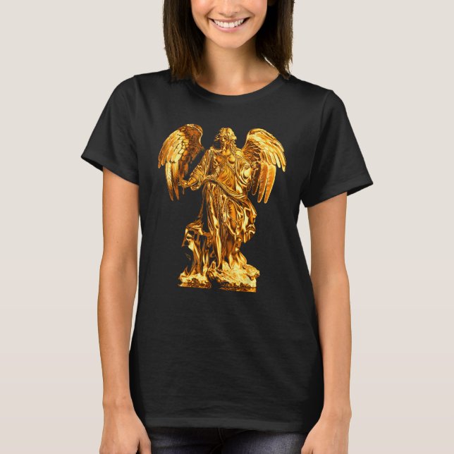 Schöner Goldener Engel T-Shirt (Vorderseite)
