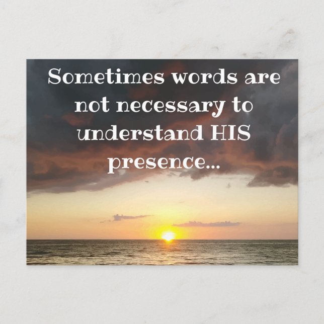 Schöner Gott Inspiration Ozean Sonnenuntergang Postkarte (Vorderseite)