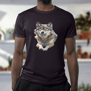 Schöner Grauer Wolf entspannt sich  T-Shirt