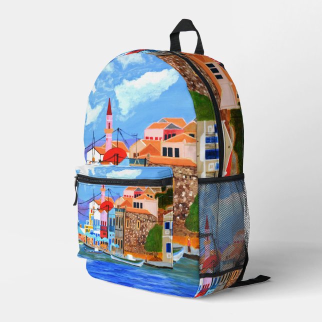 Schöner griechischer Rucksack (Rückseitige Ecke Rechts)