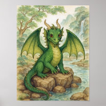 Schöner grüner Drache