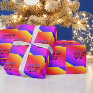 Schöner guter Tag RED PINK BLUE MANDALA Geschenkpapier