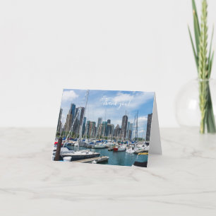 Schöner Hafen von Chicago Danke, Card Dankeskarte