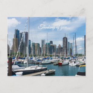 Schöner Hafen von Chicago, denken Sie an Sie Postk Postkarte