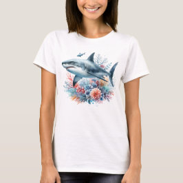 SCHÖNER HAI IM OZEAN MIT FISCHEN UND KORALLEN T-Shirt