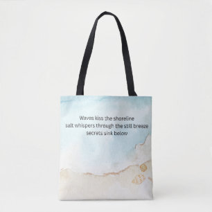 Schöner Haiku auf einer Tote-Tasche.