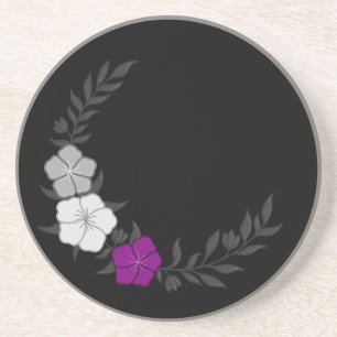 Schöner Halbmond subtiler asexueller Blume Getränkeuntersetzer