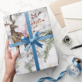 Schöner handgemalter Rentier Geschenkpapier