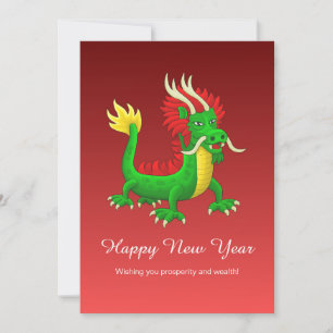 Schöner handgezeichneter chinesischer Drache Feiertagskarte