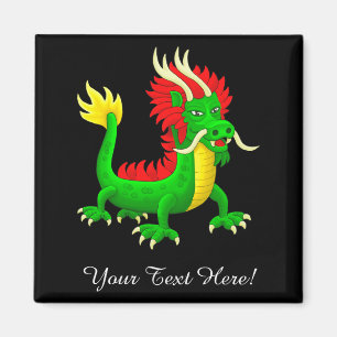 Schöner handgezeichneter chinesischer Drache Magnet