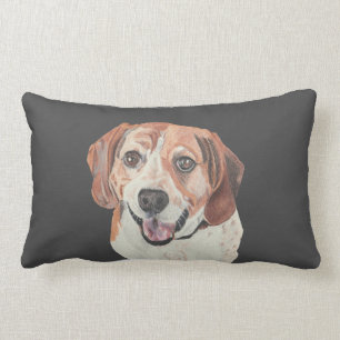 Schöner handgezogener Beagle Lumbar Schubkissen Lendenkissen