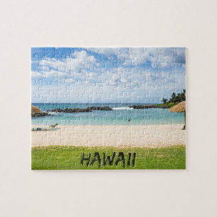 Schöner Hawaii Beach   Sun Sand & Green Paradise Puzzle