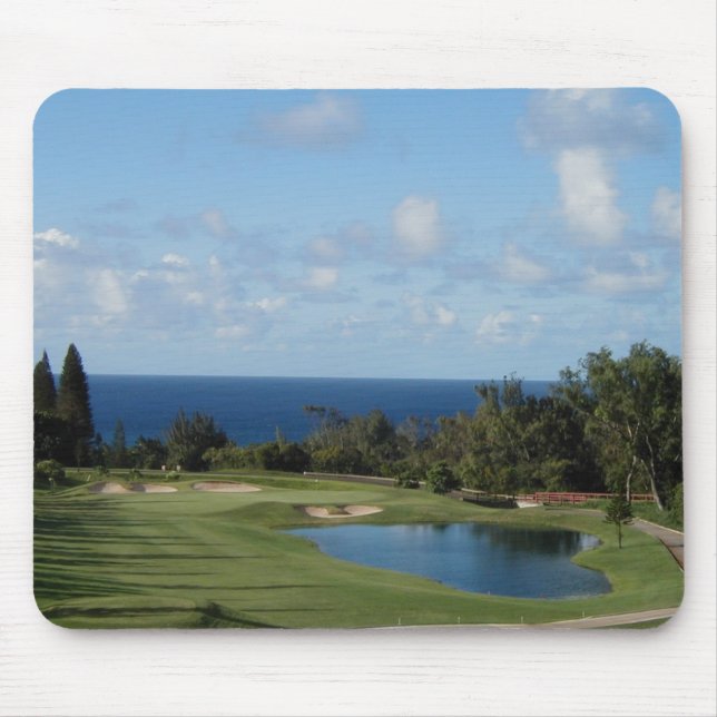 Schöner Hawaii-Golfplatz Mousepad (Vorne)