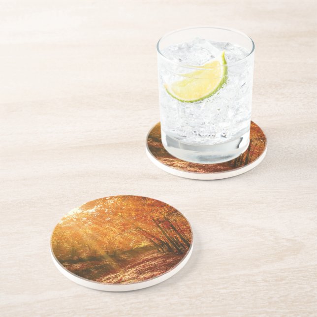 Schöner Herbst Getränkeuntersetzer (Seite)