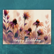 Schöner Herbst-Wildblumen-Blumen-Geburtstag