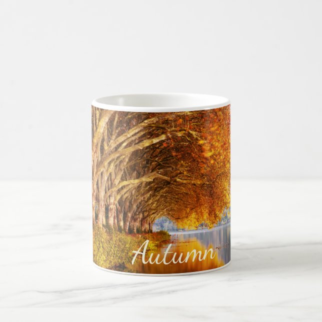 Schöner Herbstwald Kaffeetasse (Mittel)