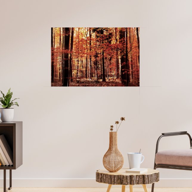Schöner Herbstwald Poster (Wohnzimmer 3)