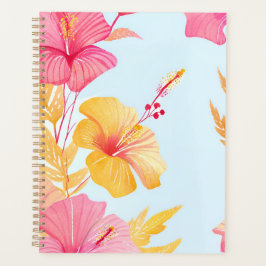 Schöner Hibiskus | Tropische Blume Aquarell Planer