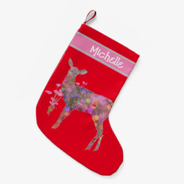 Schöner Hirschweihnachtsfest Strumpf Kleiner Weihnachtsstrumpf