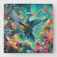 Schöner Hummingbird umgeben von Blume