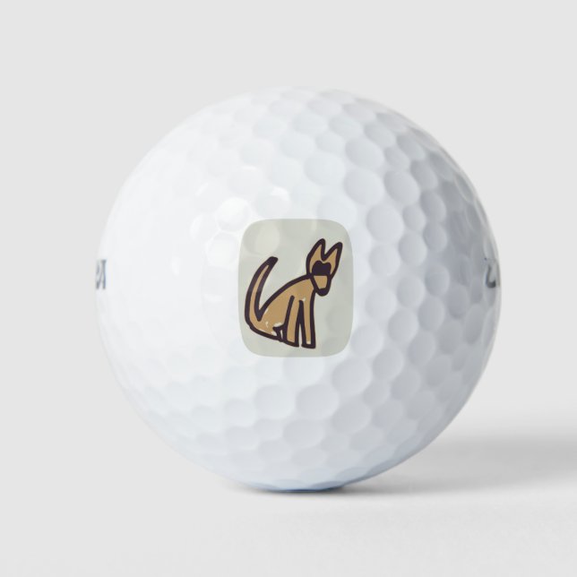 Schöner Hund Golfball (Vorderseite)