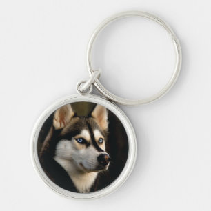 Schöner Husky-Wurfkissen Schlüsselanhänger